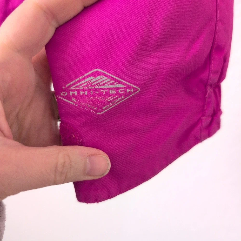 Columbia Girls Pink Omni-Heat Omni-Tech Insulated Winter Jacket Snow Sz‎ M 10/12